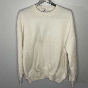 Vintage 90s Jerzees White Blank Sweatshirt Size XL Mens